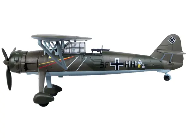 Henschel Hs 126 A-1 Reconnaissance Aircraft "Hannes Gaub Gerd Scroder 1.(H)/14 Invasion of Poland" (1939) German Luftwaffe "Oxford Aviation" Series 1/72 Diecast Model Airplane by Oxford Diecast #3