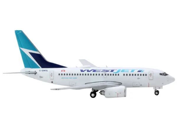 Boeing 737-600 Commercial Aircraft "Westjet Airlines" (C-GWSL) White with Blue Tail 1/400 Diecast Model Airplane by GeminiJets #2