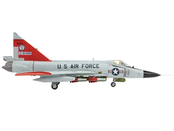 Convair F-102A Delta Dagger Interceptor Aircraft "179th Fighter Interceptor Squadron Minnesota Air National Guard" (1966) United States Air Force "Air Power Series" 1/72 Diecast Model by Hobby Master #2