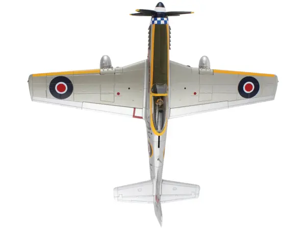 North American Mustang Mk.IV Fighter Aircraft "Flight Lieutenant Arthur S. 'Joe' Doley 19th Squadron" (1945) British Royal Air Force "Air Power Series" 1/48 Diecast Model by Hobby Master #3