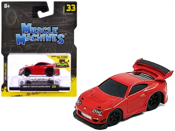 1995-1997 Toyota Supra (MK4) Red 1/64 Diecast Model Car by Muscle Machines #1