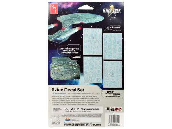 "Star Trek: The Next Generation" U.S.S. Enterprise NCC-1701-D Aztec Decal Set 1/1400 Scale by AMT #2