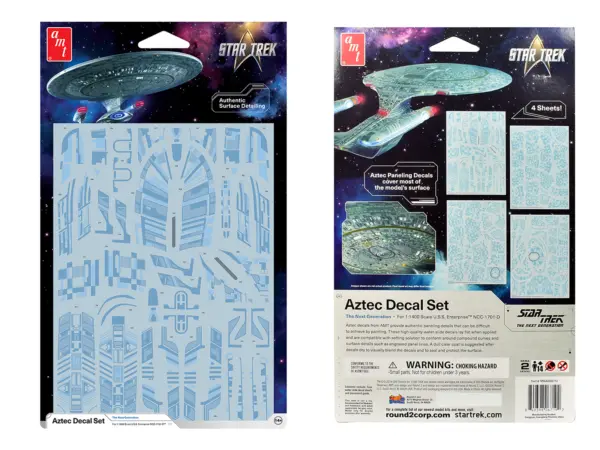 "Star Trek: The Next Generation" U.S.S. Enterprise NCC-1701-D Aztec Decal Set 1/1400 Scale by AMT #3