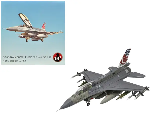 General Dynamics F-16D Fighting Falcon Fighter Aircraft "425th Fighter Squadron Best of Both Worlds Peace Carvin II 25th Anniversary Livery 56th Fighter Wing Luke AFB" (2018) United States Air Force 1/72 Diecast Model Airplane #1
