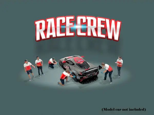 "Race Crew" 6 piece Diecast Figure Set (6 Figures) Limited Edition to 3600 pieces Worldwide for 1/64 Scale Models by American Diorama #3