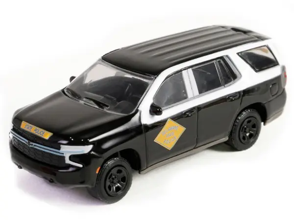 2023 Chevrolet Tahoe Police Pursuit Vehicle "Delaware State Police Centennial Anniversary" Black and White "Hobby Exclusive" Series 1/64 Diecast Model Car by Greenlight #2
