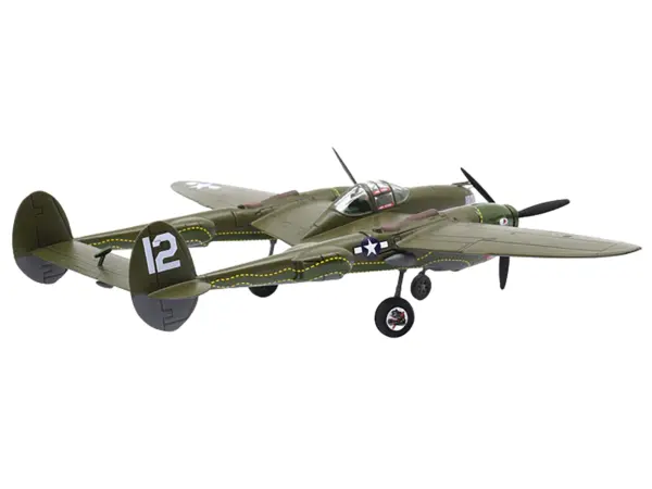 Lockheed P-38 Lightning Fighter Aircraft "Haleakala II 80th FG 459th FS Twin Dragons" (1944) United States Army Air Forces 1/72 Diecast Model by Militaria Die Cast #3