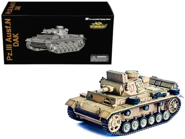 Germany Pz.Kpfw.III Ausf.N DAK Tank #07 "s.Pz.Abt.501 Tunisia" (1942/43) "NEO Dragon Armor" Series 1/72 Plastic Model by Dragon Models #1