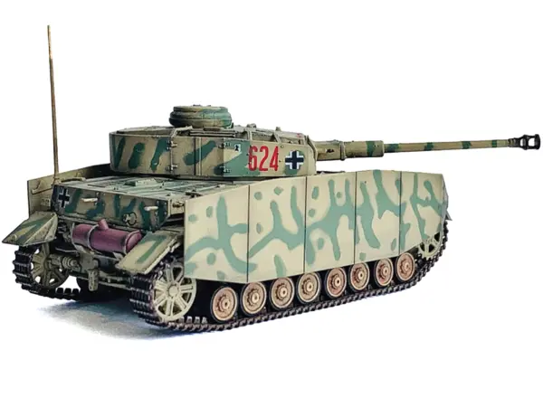 Germany Pz.Kpfw.IV Ausf.H with Schurzen Tank #624 "3.Pz.Div. Ukraine" (1943) "NEO Dragon Armor" Series 1/72 Plastic Model by Dragon Models #3