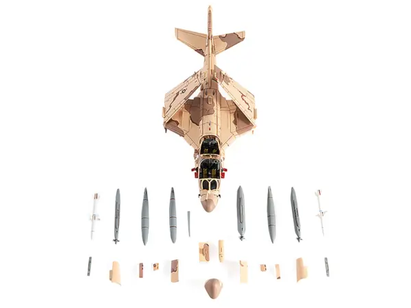 Grumman EA-6B Prowler Attack Aircraft "VAQ-133 Wizards Afghanistan" (2007) United States Navy 1/72 Diecast Model by JC Wings #4