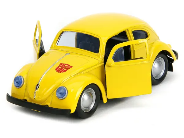 Volkswagen Beetle "Bumblebee" Yellow "Transformers" "Hollywood Rides" Series 1/32 Diecast Model Car by Jada #2
