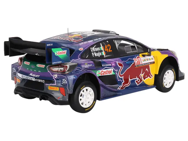 Ford Puma Rally1 #42 Craig Breen - Paul Nagle "M-Sport Ford WRT" 2nd Place "Rally Italia Sardegna" (2022) 1/18 Model Car by Top Speed #4