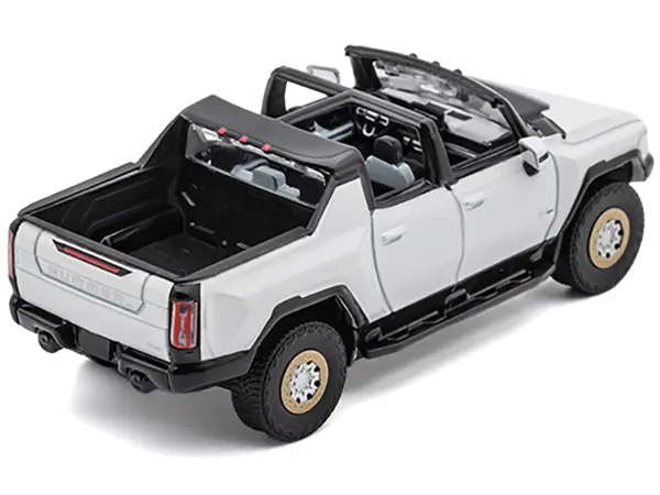 2022 GMC Hummer EV Pickup Truck White 1/64 Diecast Model Car by GCD #2