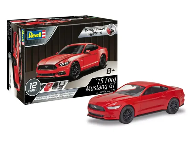 Level 2 Easy-Click Model Kit 2015 Ford Mustang GT 1/25 Scale Model by Revell #5