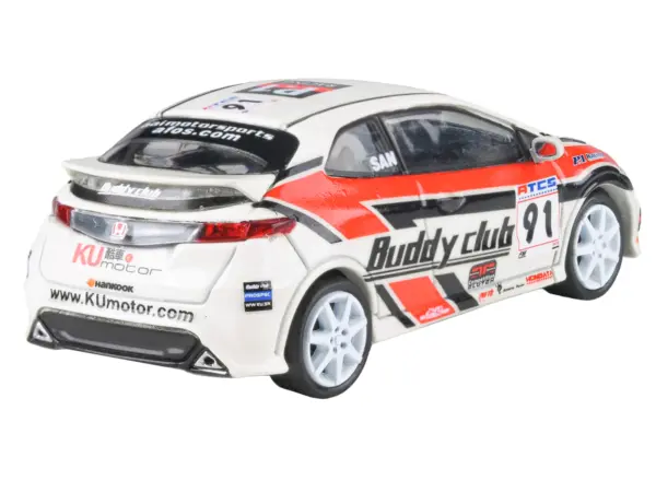 2007 Honda Civic Type R FN2 RHD (Right Hand Drive) #91 "Buddy Club - Asian Touring Car Series" (2012) 1/64 Diecast Model Car by Paragon Models #3