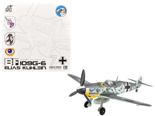 Messerschmitt BF 109G-6 Fighter Aircraft "JG 51 Bulgaria" (1944) German Luftwaffe 1/72 Die Cast Model by JC Wings #1