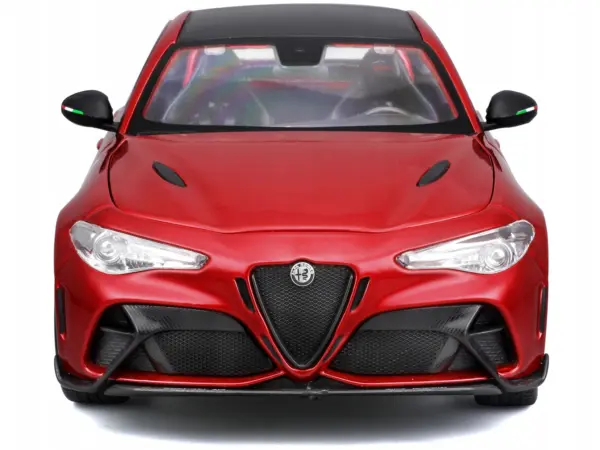 Alfa Romeo Giulia GTAm Red Metallic with Carbon Top 1/18 Diecast Model Car by Bburago #4