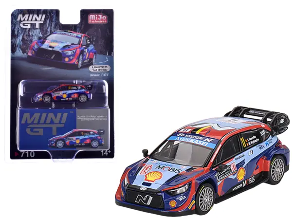 Hyundai i20 N Rally1 Hybrid #11 Thierry Neuville - Martijn Wydaeghe "Hyundai Shell Mobis WRT" 3rd Place "Monte Carlo Rally" (2023) Limited Edition to 3960 pieces Worldwide 1/64 Diecast Model Car by Mini GT #1