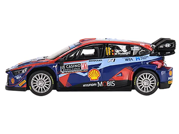 Hyundai i20 N Rally1 Hybrid #11 Thierry Neuville - Martijn Wydaeghe "Hyundai Shell Mobis WRT" 3rd Place "Monte Carlo Rally" (2023) Limited Edition to 3960 pieces Worldwide 1/64 Diecast Model Car by Mini GT #2