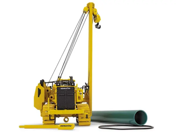 Komatsu D155CX-8 With K170 Pipelayer Yellow with Accessories 1/50 Diecast Model by First Gear #2