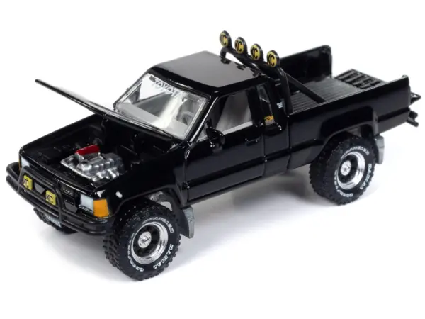 1985 Toyota SR5 Pickup Truck Black "Mystery Matinee" Movie Pop Culture 2024 Release 1 1/64 Diecast Model Car by Johnny Lightning #3