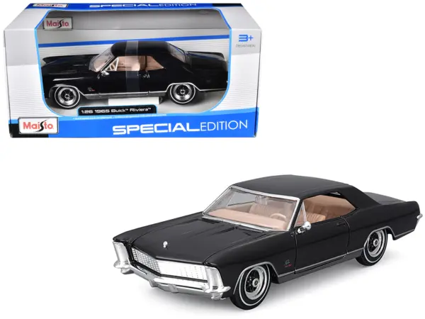1965 Buick Riviera Gran Sport Black Metallic "Special Edition" Series 1/26 Diecast Model Car by Maisto #1