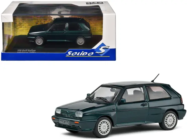 1989 Volkswagen Golf Rallye G60 Green Metallic 1/43 Diecast Model Car by Solido #1