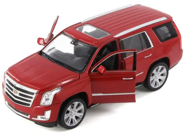 2017 Cadillac Escalade with Sunroof Red Metallic 1/24-1/27 Diecast Model Car by Welly #2