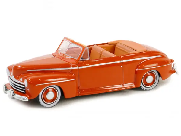 1946 Ford Super Deluxe Convertible Orange "Chevron Supreme" "Vintage Ad Cars" Series 10 1/64 Diecast Model Car by Greenlight #2