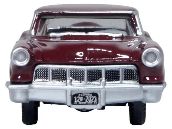 1956 Lincoln Continental Mark II Dark Red 1/87 (HO) Scale Diecast Model Car by Oxford Diecast #3
