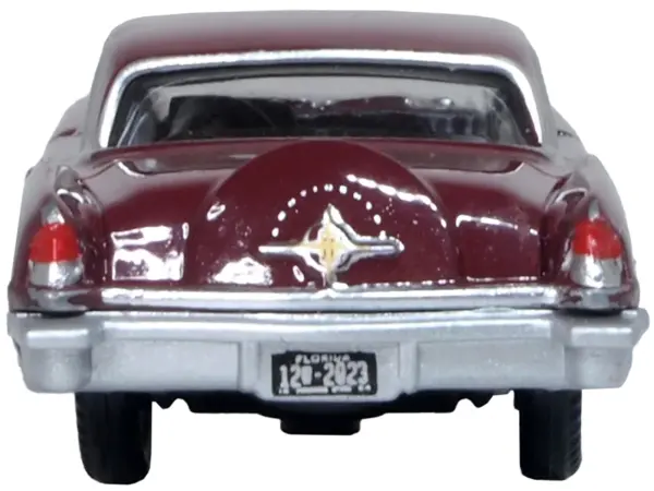 1956 Lincoln Continental Mark II Dark Red 1/87 (HO) Scale Diecast Model Car by Oxford Diecast #4