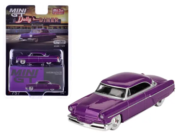 1954 Lincoln Capri Hot Rod Purple Metallic Limited Edition to 3600 pieces Worldwide 1/64 Diecast Model Car by Mini GT #1