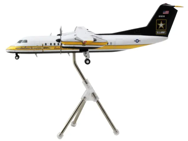 Bombardier C-147A Transport Aircraft "Golden Knights Parachute Team" United States Army (17-01610) White with Yellow Stripes and Black Tail "Gemini 200" Series 1/200 Diecast Model Airplane by GeminiJets #3