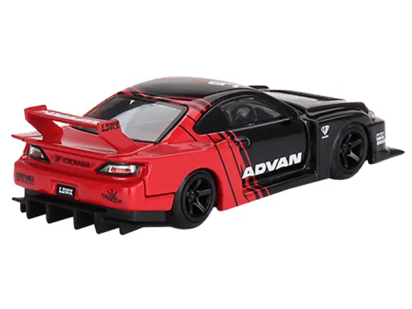 Nissan "LB-Super Silhouette" S15 SILVIA RHD (Right Hand Drive) Red and Black "ADVAN" Limited Edition 1/64 Diecast Model Car by Mini GT #3