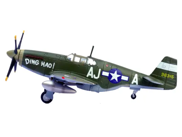 North American P-51B Mustang Aircraft "Ding Hao! 356th Fighter Squadron 354th Fighter Group" (1944) United States Army Air Forces 1/72 Diecast Model Airplane by Legion #2