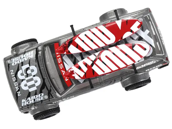 Datsun Kaido 510 Wagon 4x4 RHD (Right Hand Drive) "Kaido Offroad V1" Gray Metallic with Red Interior and Surfboards on Roof (Designed by Jun Imai) "Kaido House" Special 1/64 Diecast Model Car by Mini GT #5
