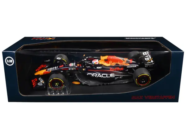 Red Bull Racing RB19 #1 Max Verstappen "Oracle" Winner F1 Formula One "Italian GP" (2023) with Driver Limited Edition to 160 pieces Worldwide 1/18 Diecast Model Car by Minichamps #3