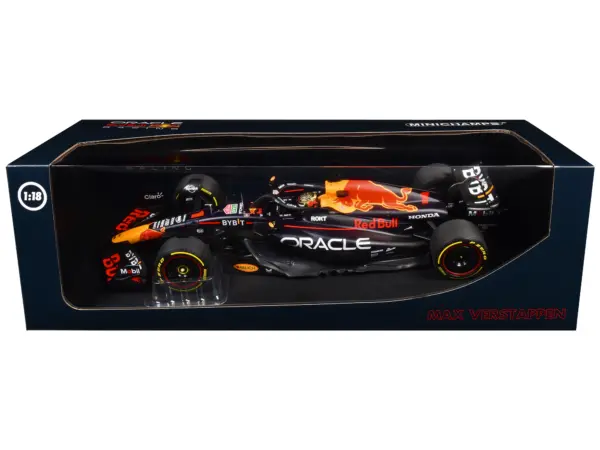 Red Bull Racing RB19 #1 Max Verstappen "Oracle" Winner F1 Formula One "Abu Dhabi GP" (2023) with Driver Limited Edition to 204 pieces Worldwide 1/18 Diecast Model Car by Minichamps #1