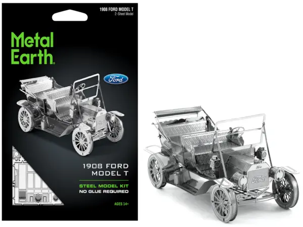 Model Kit 1908 Ford Model T Metal (Moderate Difficulty) Steel Model by Metal Earth #1