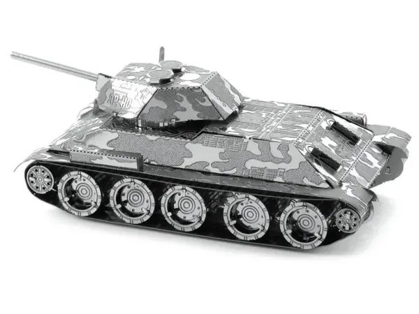 Model Kit Soviet T-34 Tank (Moderate Difficulty) Steel Model by Metal Earth #2