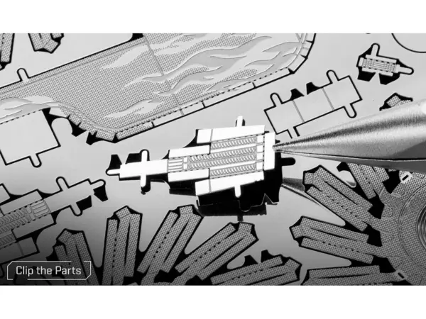 Model Kit Monster Truck with Flame Graphics (Moderate Difficulty) Steel Model by Metal Earth #4