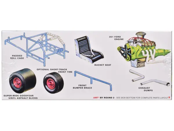 Skill 2 Model Kit 1969 Ford Falcon Modified Stocker 1/25 Scale Model by AMT #2