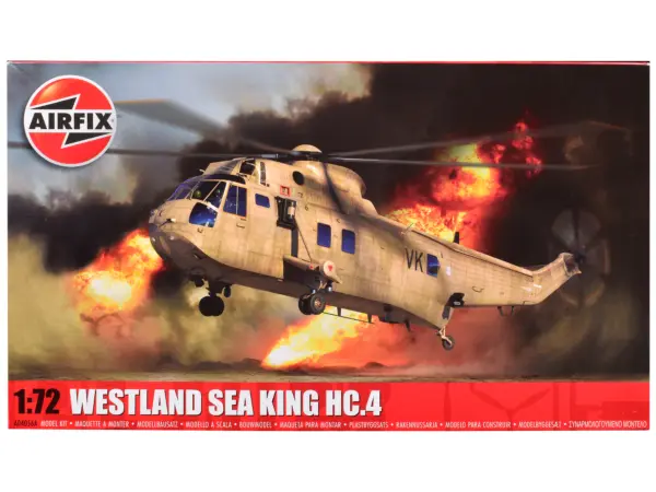 Level 3 Model Kit Westland Sea King HC.4 Helicopter with 2 Scheme Options 1/72 Plastic Model Kit by Airfix #1