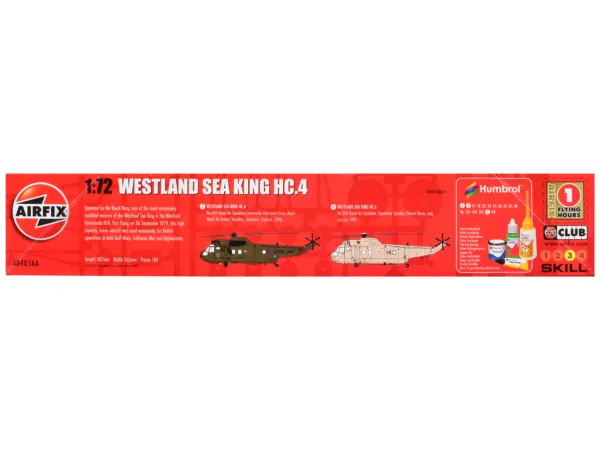 Level 3 Model Kit Westland Sea King HC.4 Helicopter with 2 Scheme Options 1/72 Plastic Model Kit by Airfix #2