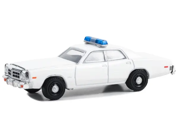 1977-78 Dodge Monaco Police Pursuit White with Light Bar "Hot Pursuit - Hobby Exclusive" Series 1/64 Diecast Model Car by Greenlight #2