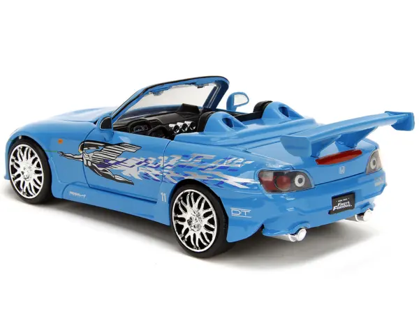 2001 Honda S2000 Convertible Blue with Graphics "Fast & Furious Remix" Series 1/24 Diecast Model Car by Jada #5