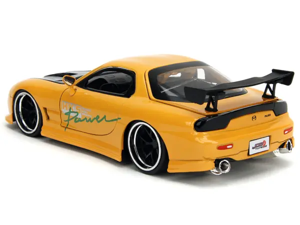 1993 Mazda RX-7 "HKS Power" Yellow with Carbon Hood "JDM Tuners" Series 1/24 Diecast Model Car by Jada #5