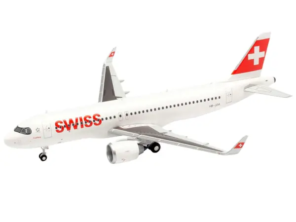 Airbus A220-100 Commercial Aircraft "Swiss International Air Lines" (HB-JBH) White with Red Tail 1/200 Diecast Model Airplane by Herpa #3