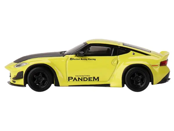 Nissan Z "Pandem" Ikazuchi Yellow with Carbon Hood Limited Edition to 4800 pieces Worldwide 1/64 Diecast Model Car by Mini GT #2