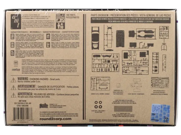 Skill 2 Model Kit 1957 Chevrolet Bel Air Street Machine "Kustom Kruisers" 1/25 Scale Model by AMT #4